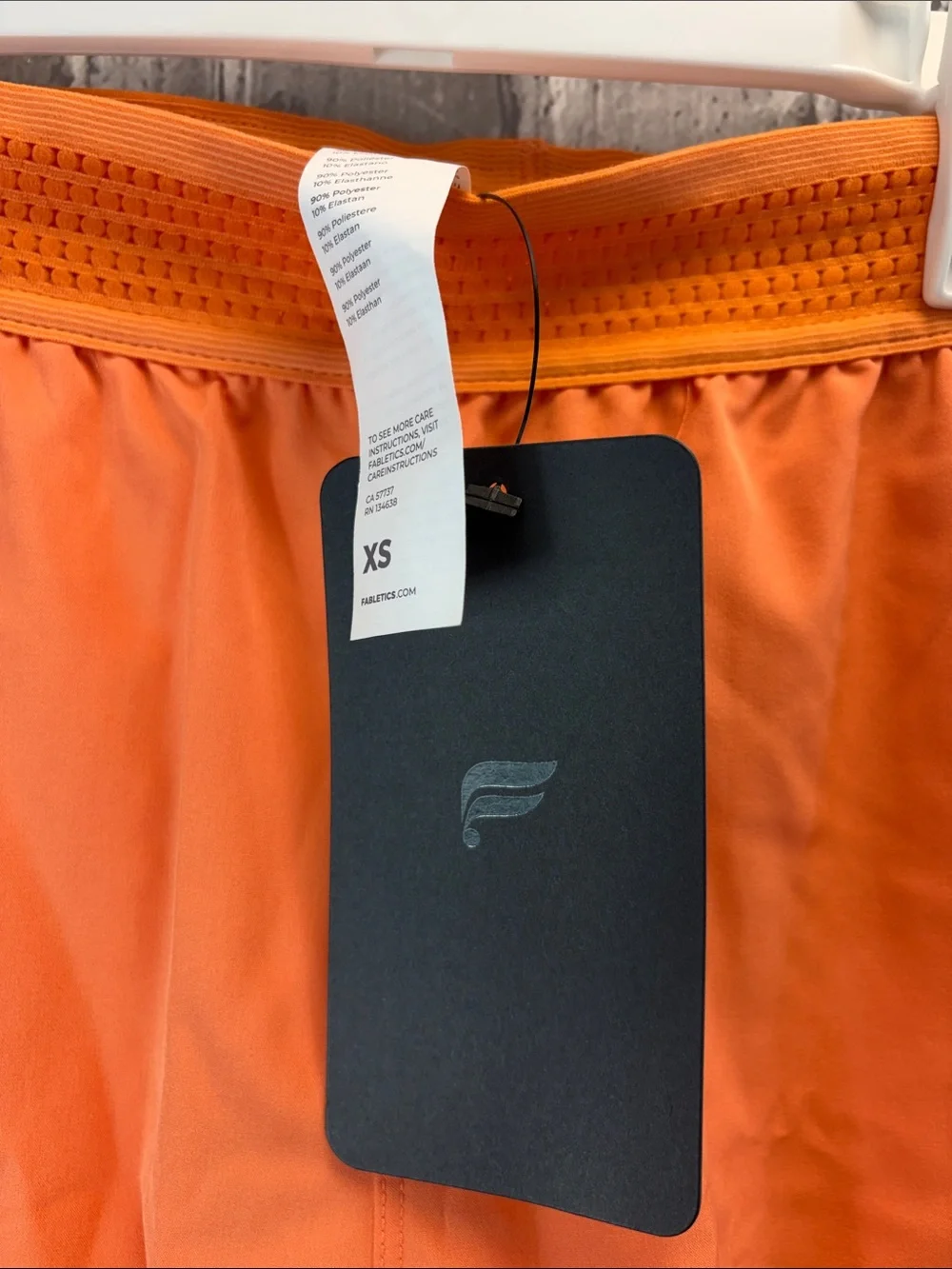 Fabletic Men's Orange Performance Athletic Shorts NWT